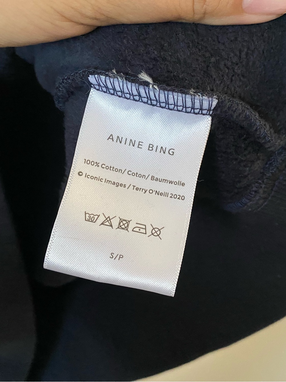 Anine Bing Sport Size Small Tyler Sweatshirt in Pacific Blue Comfy Lounge - Picture 9 of 10